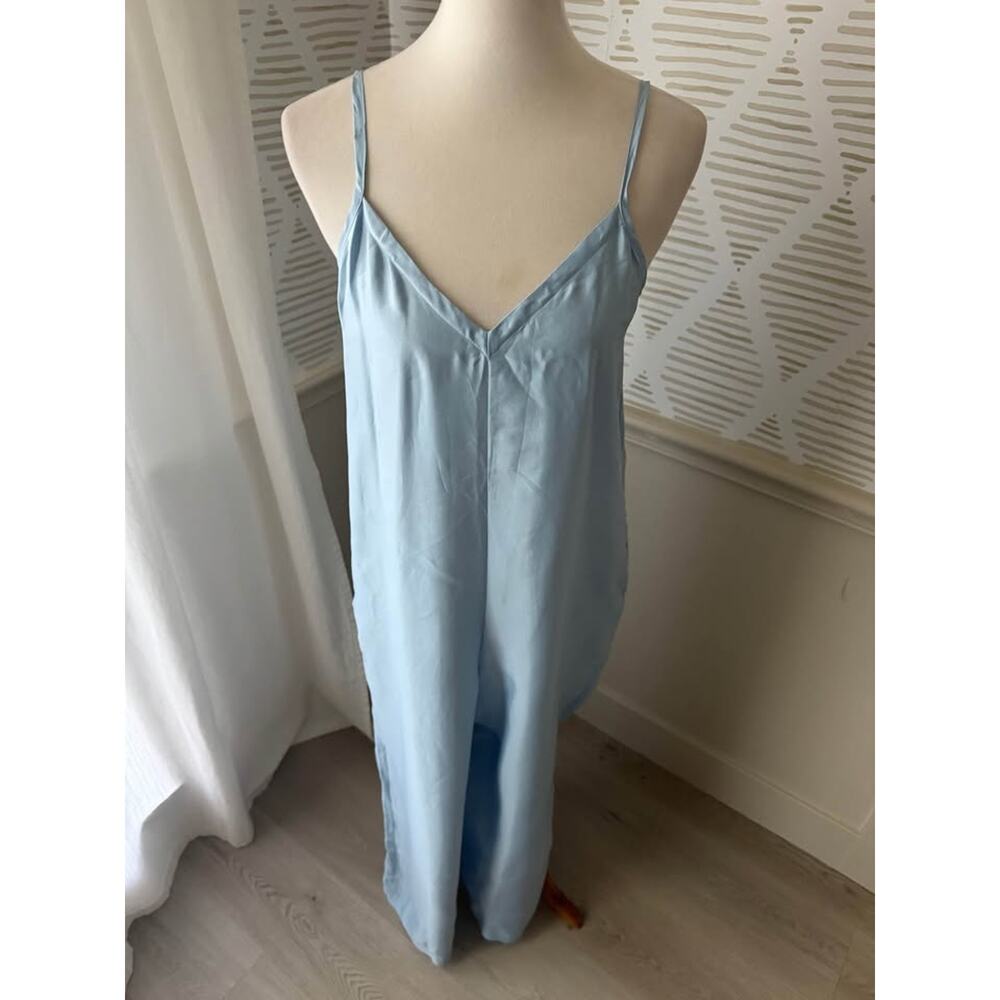 ATHLETA Women’s Small Calm Cool Romper Blue Wide Leg Jumpsuit Size NWT $119.00 - Picture 3 of 8
